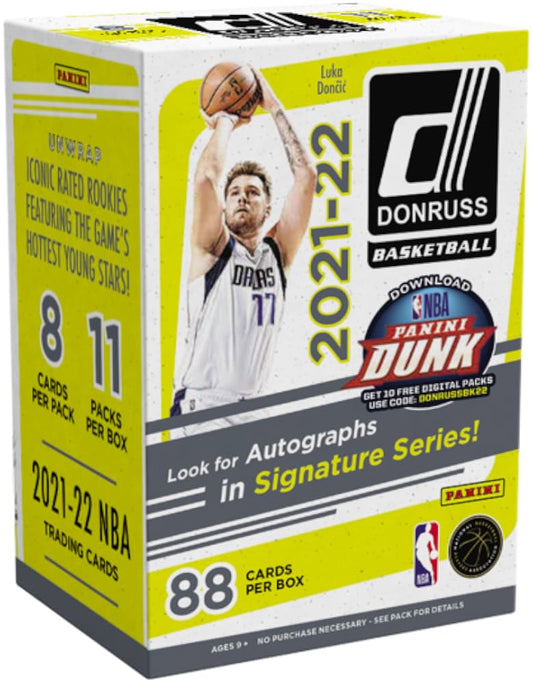 2021/22 Panini Donruss Basketball 11-Pack Blaster Box (Orange and Purple Laser Parallels