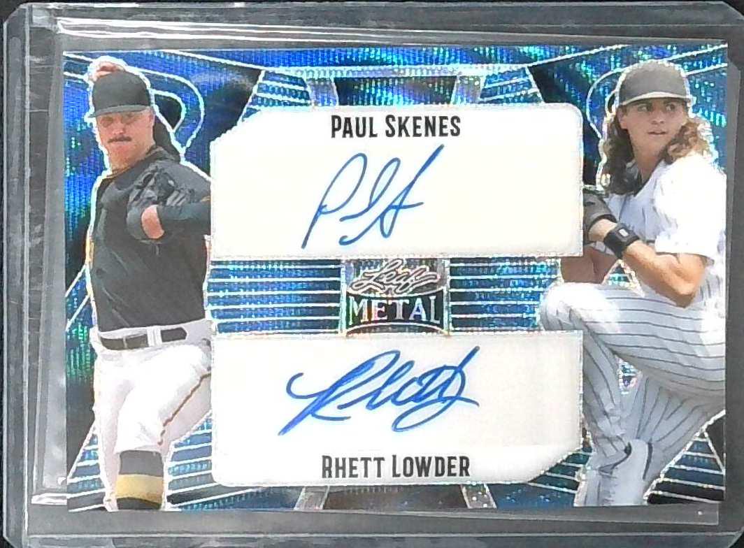 2023 Leaf Metal Paul Skenes Rhett Lowder Dual Auto #'d 6/8