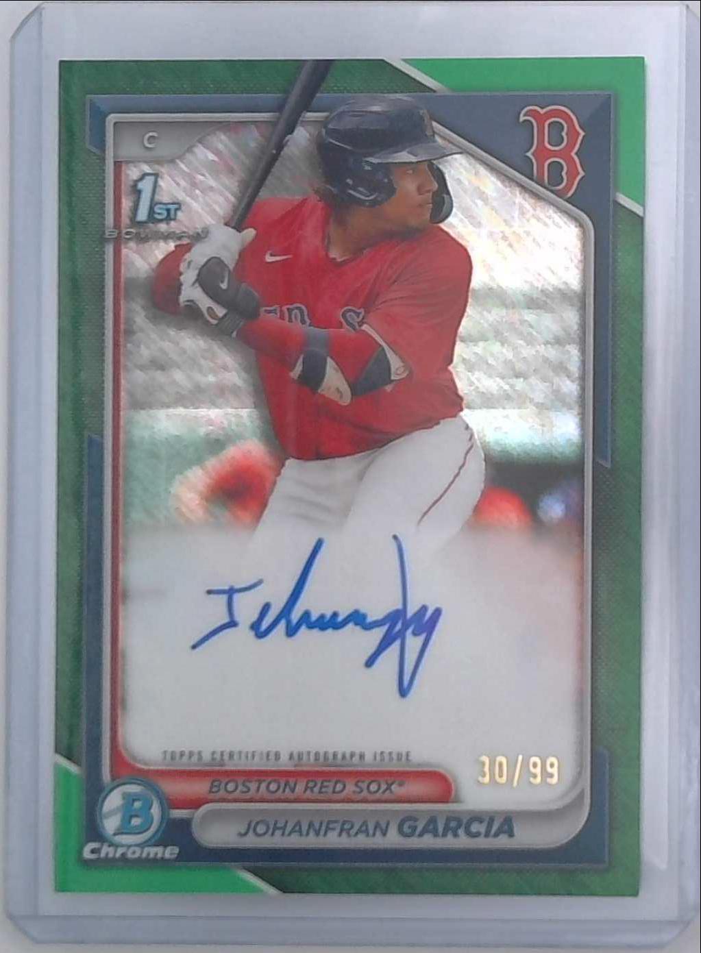 2024 Bowman Chrome 1st Johanfran Garcia Green Wave Auto /99