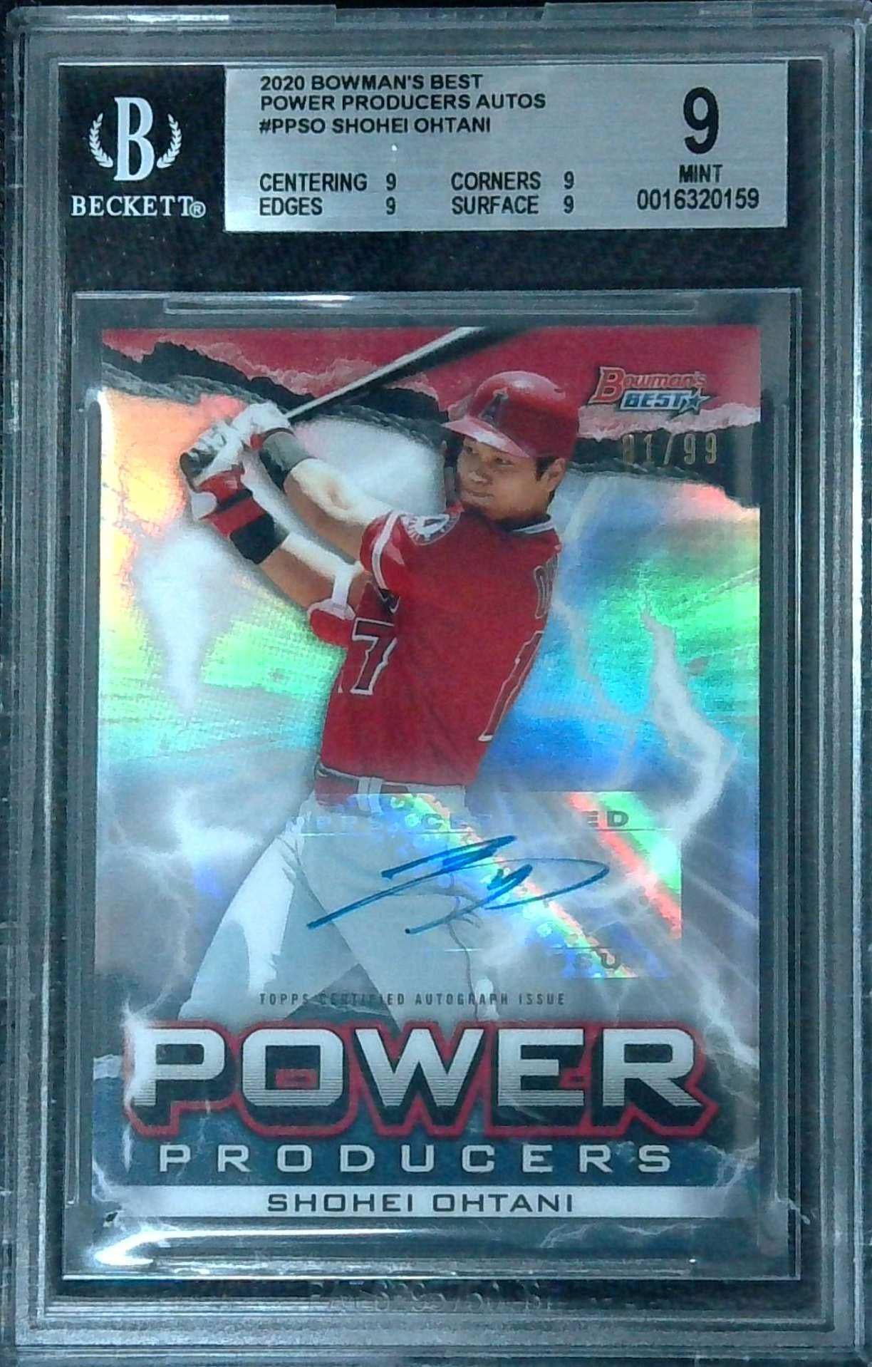 2020 Bowmans Best Power Producers Shohei Ohtani Auto BGS 9