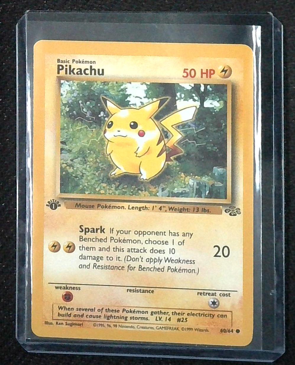 Pikachu 60/64 - 1st Edition - 1999 Jungle Pokemon Card