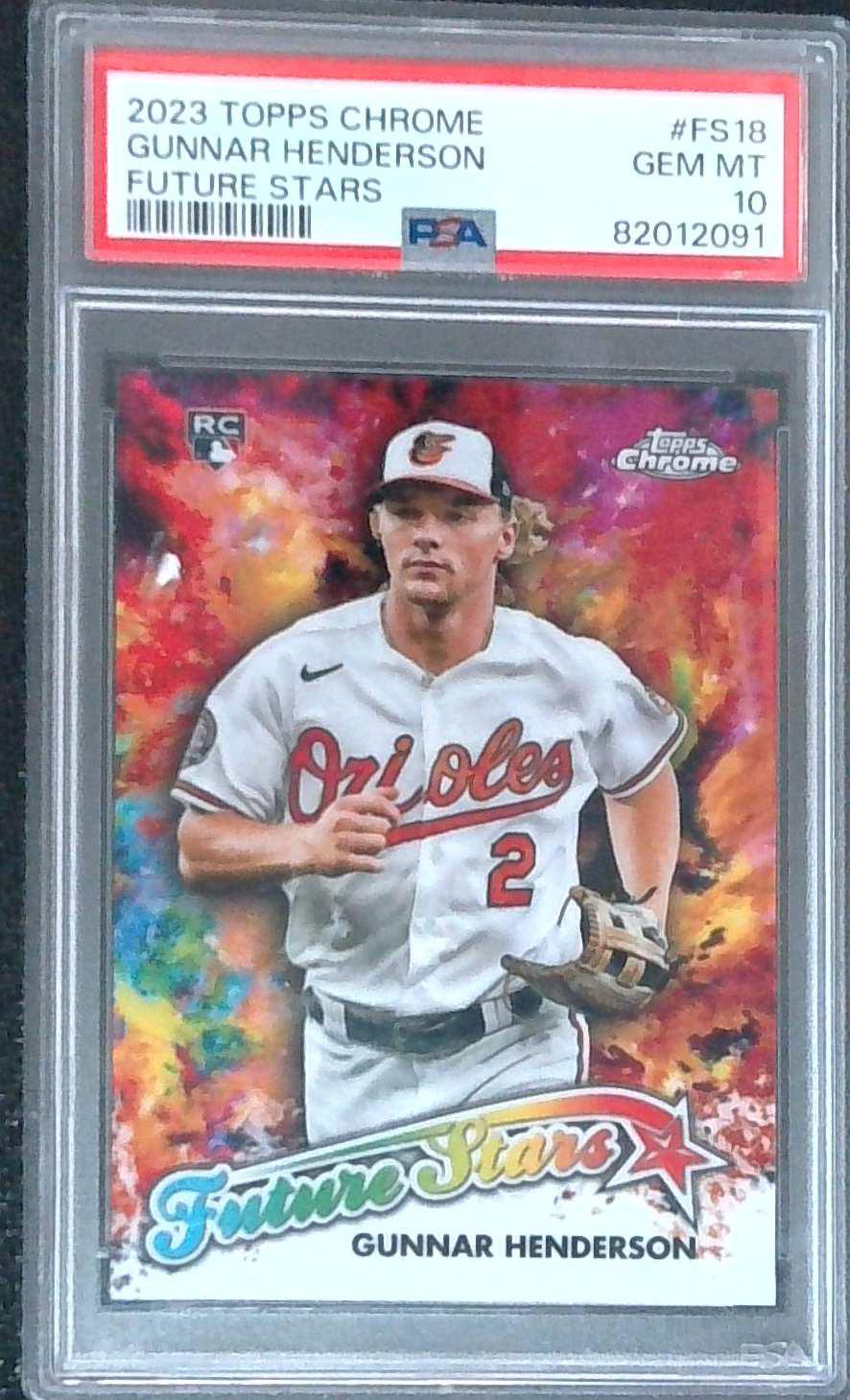 2023 TOPPS CHROME GUNNAR HENDERSON FUTURE STARS ROOKIE FS18 PSA 10