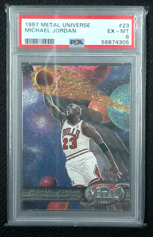 1997 Metal Universe Michael Jordan PSA 6