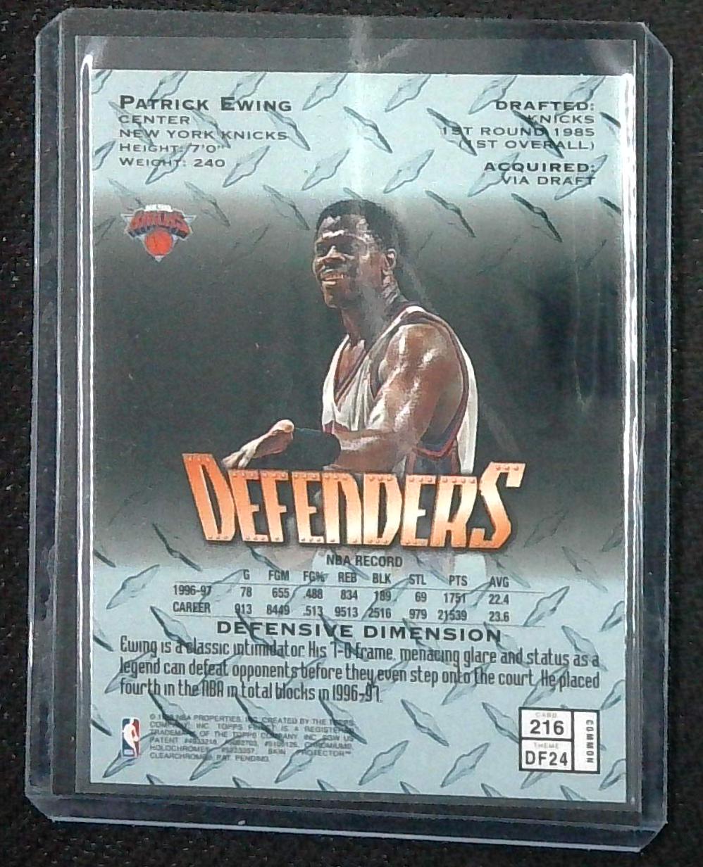 1997-98 Topps Finest Defenders Patrick Ewing #216 W/ Coating