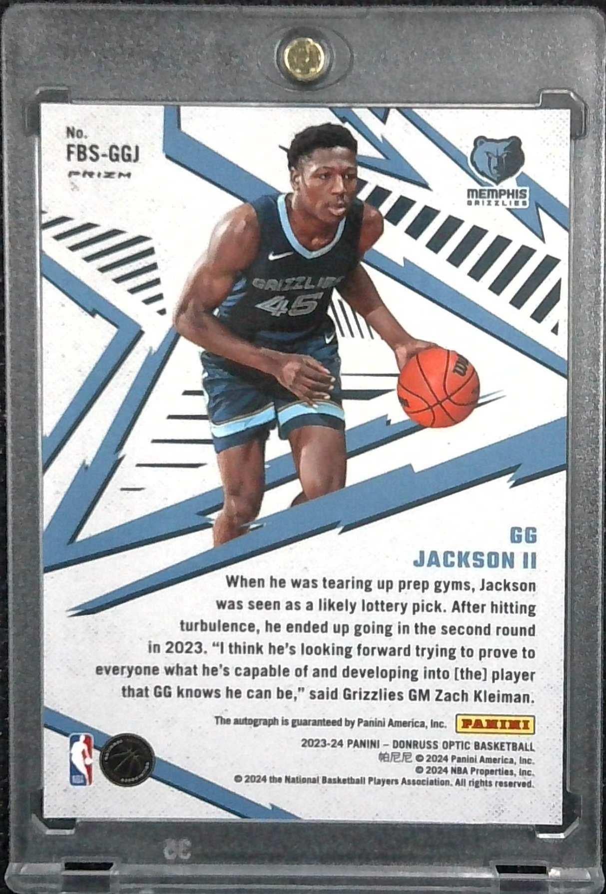 2023-24 Panini Donruss Optic GG Jackson II Fast Break Signatures Autograph Auto