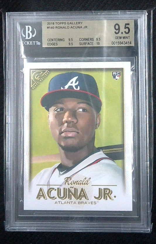 2018 Topps Gallery Ronald Acuna Jr. ROOKIE #140 BGS 9.5 GEM MINT