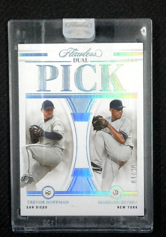 2023 PANINI FLAWLESS TREVOR HOFFMAN MARIANO RIVERA DUAL PICK DIAMOND 4/20