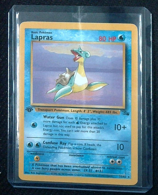 Pokemon TCG WOTC 1st Edition Fossil Lapras 25/62 Non Holo Rare