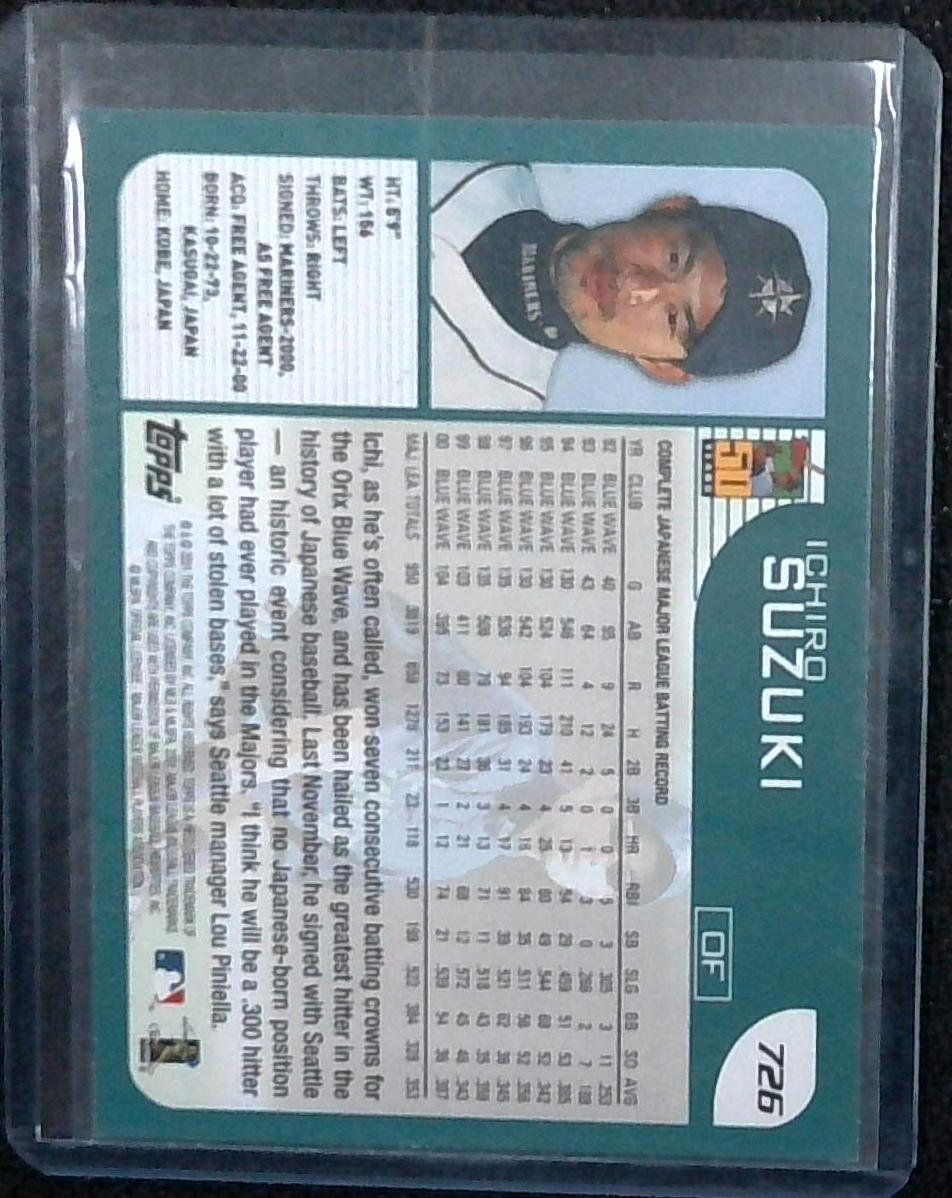 2001 Topps Ichiro Suzuki Rookie