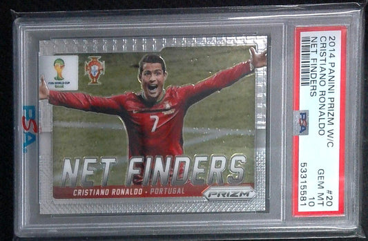 2014 Panini Prizm World Cup CRISTIANO RONALDO "Net Finders" PSA 10