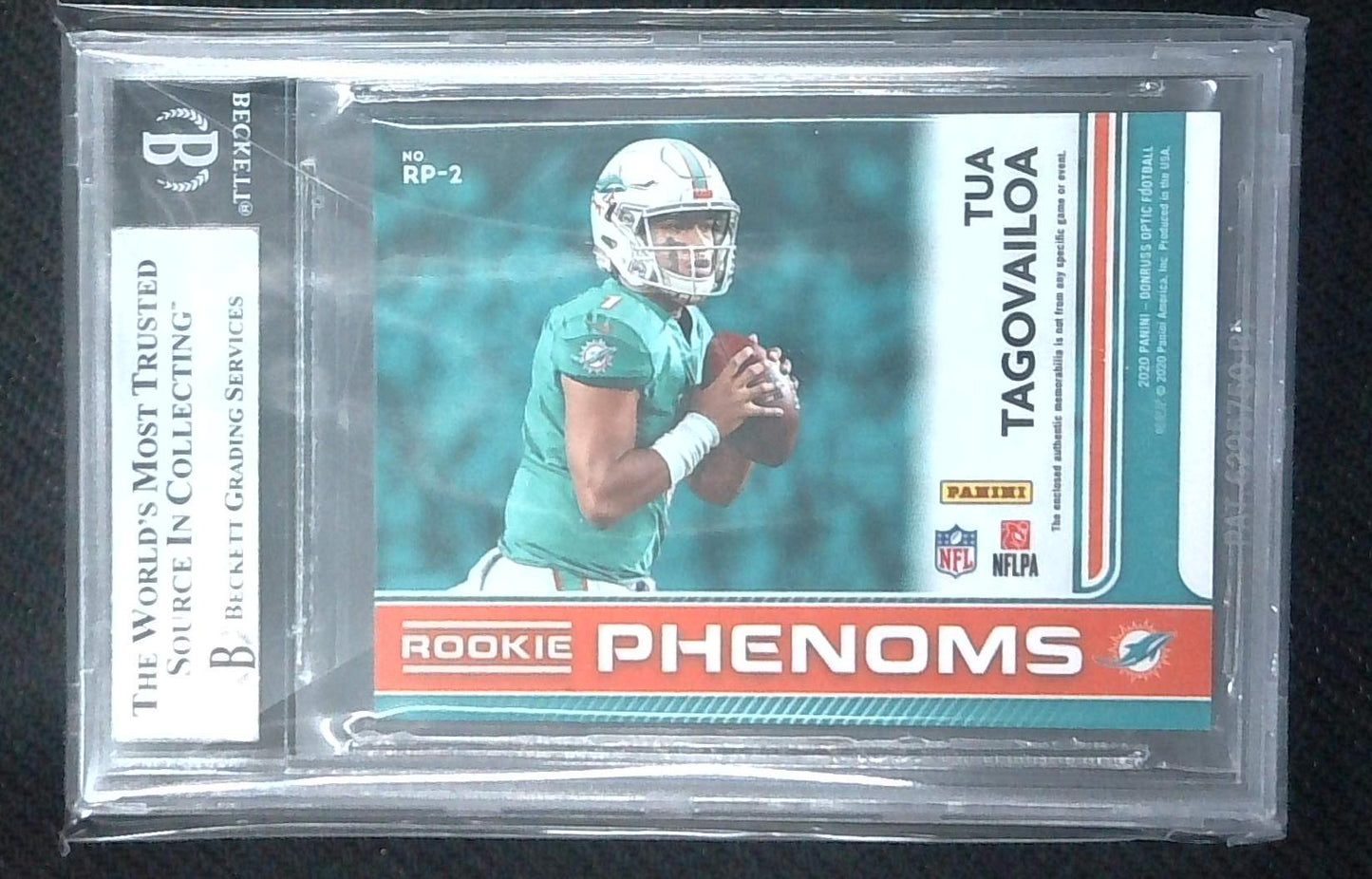 2020 Donruss Optic Tua Tagovailoa Rookie Phenoms Jersey BGS 9 Mint