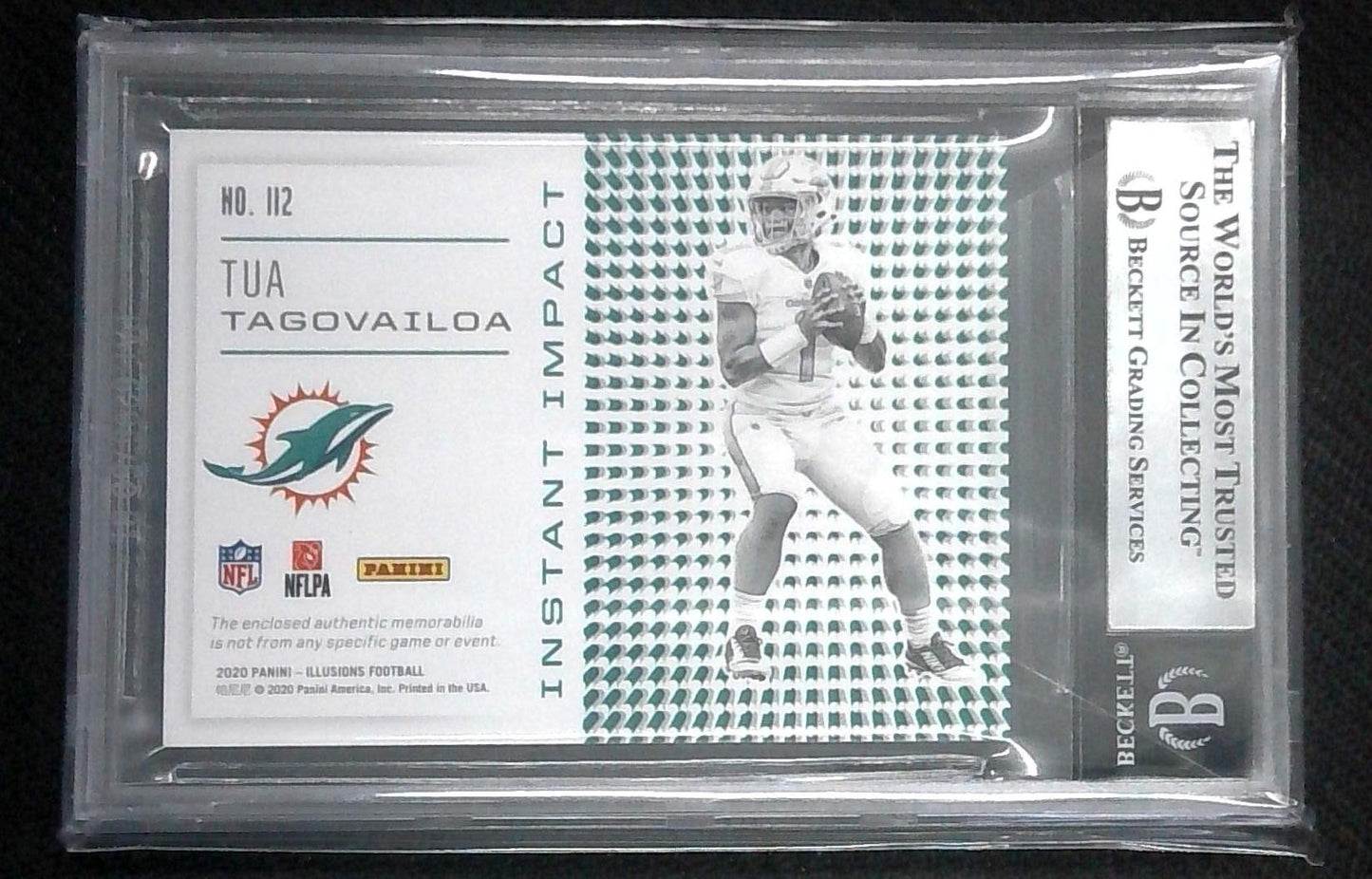 2020 Panini Illusions Instant Impact Relics Tua Tagovailoa Rookie BGS 8.5