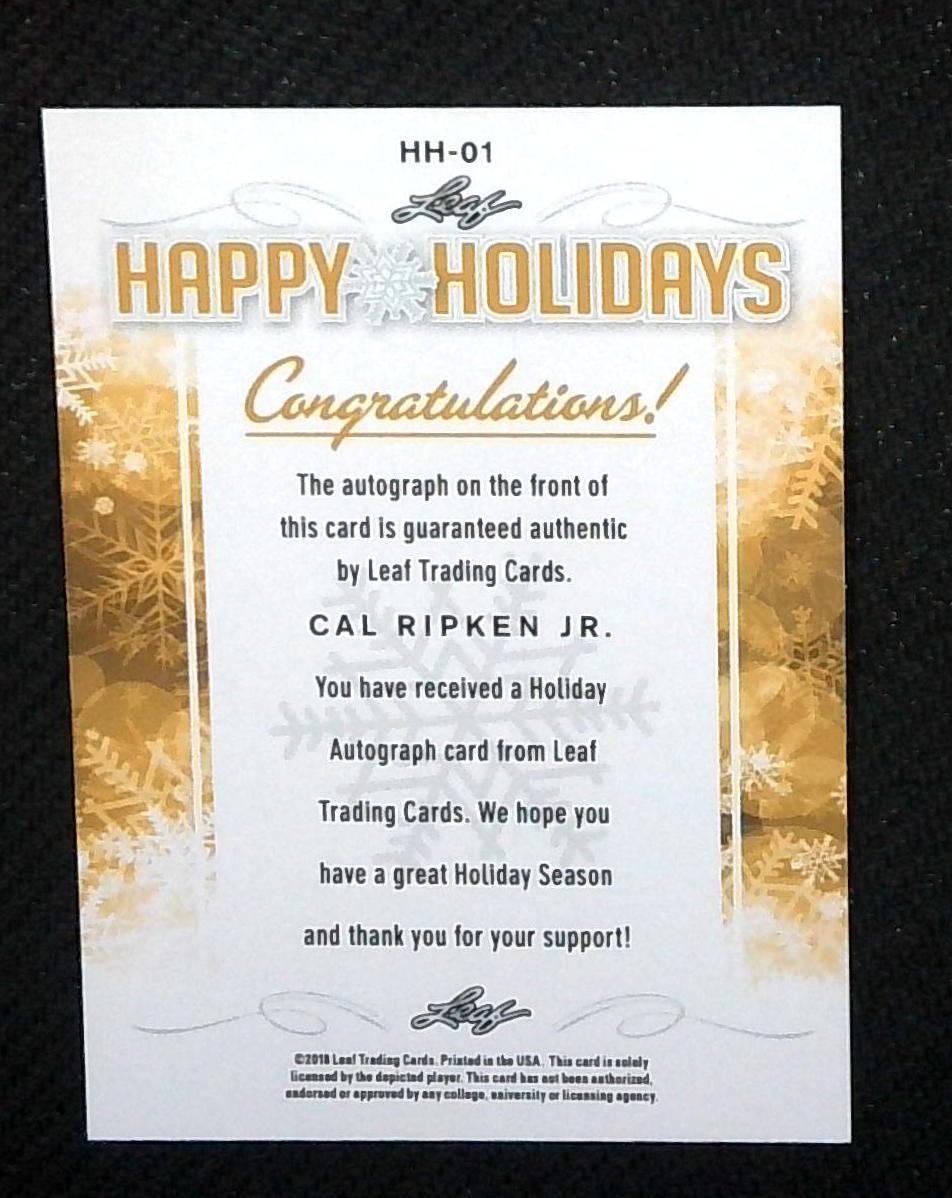 2018 Leaf Happy Holidays Cal Ripken Jr. Auto