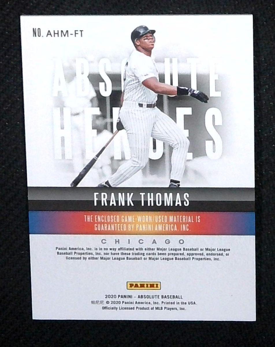 2020 Panini Absolute Frank Thomas Dual Bat Relic /49