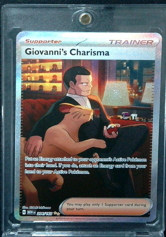 Pokemon TCG Giovanni's Charisma Trainer 204/165