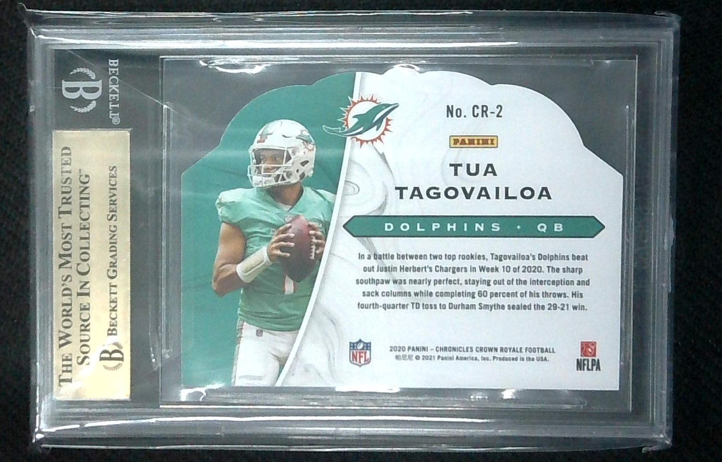 2020 Chronicles Crown Royale Tua Tagovailoa Rookie Die Cut BGS 9.5