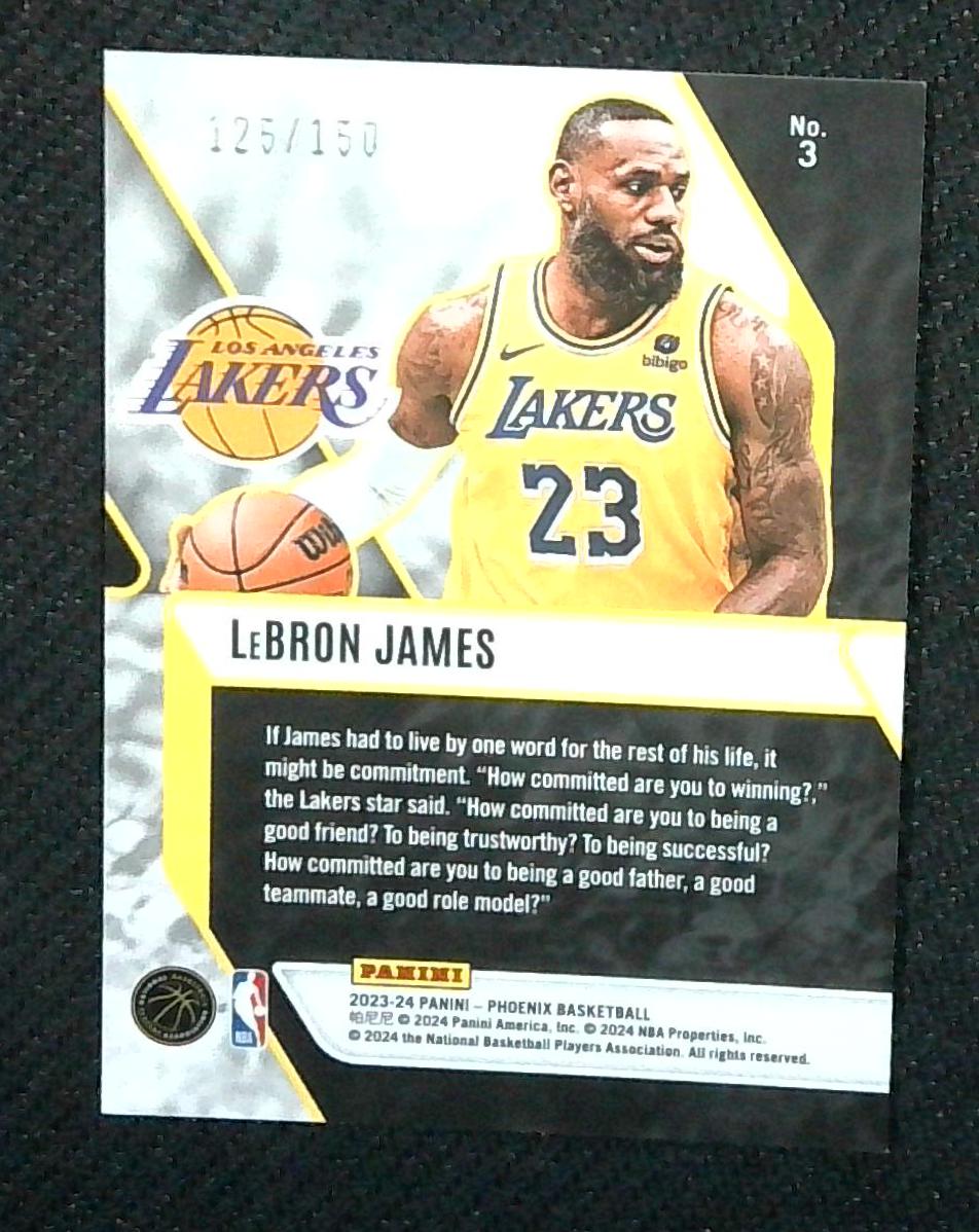 2023-24 Phoenix Lebron James Fade To Black Laser /150