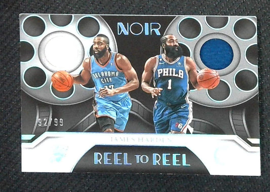 2023 Noir James Harden Reel To Reel Dual Jersey Relic /99