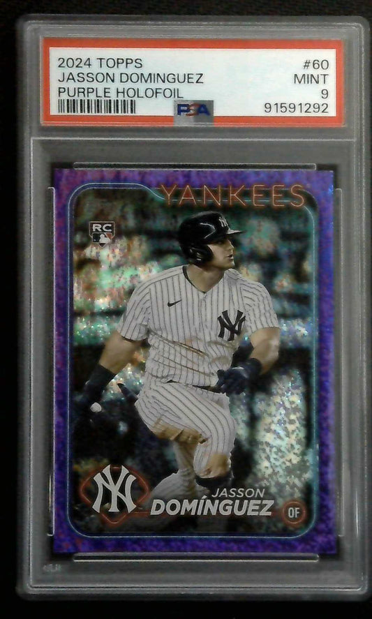 2024 Topps Jasson Dominguez Purple Holofoil /799 PSA 9 Yankees