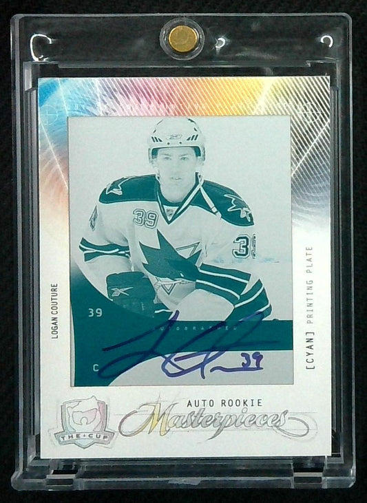 2009-10 UD The Cup Masterpieces Printing Plate Logan Couture AUTO 1/1