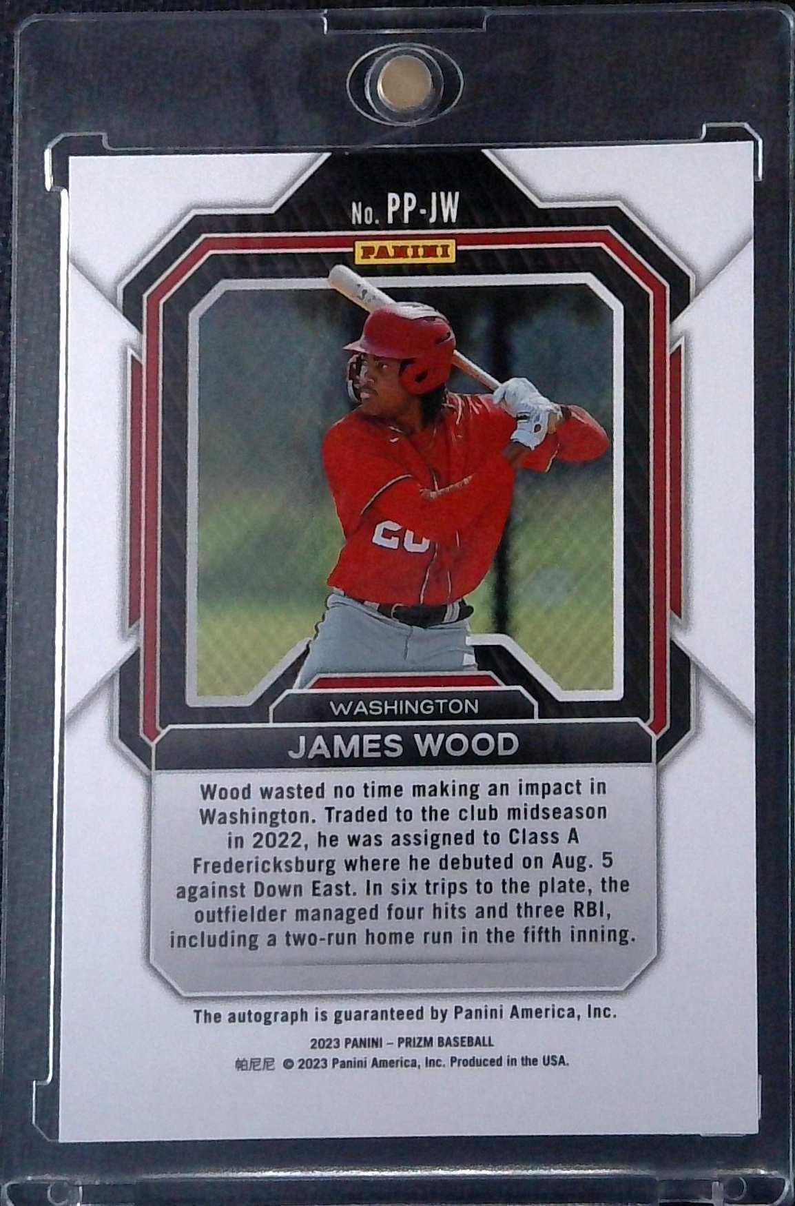 JAMES WOOD AUTO 2023 Panini Prizm POTENTIAL PENMANSHIP Autograph