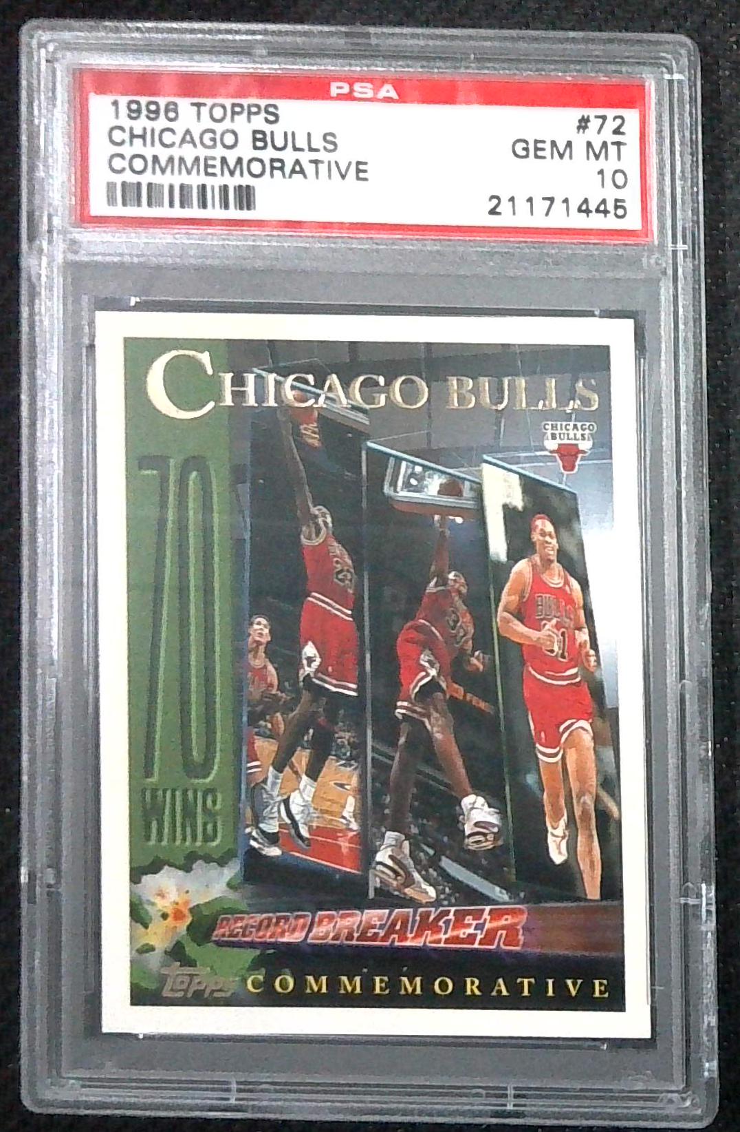 1996 Topps Chicago Bulls Commemorative PSA 10