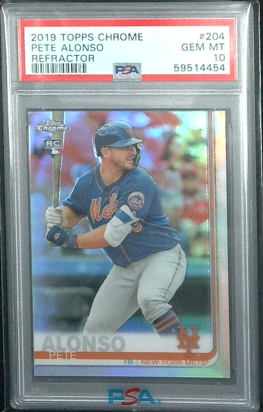 2019 Topps Chrome Refractor Pete Alonso New York Mets RC Rookie PSA 10