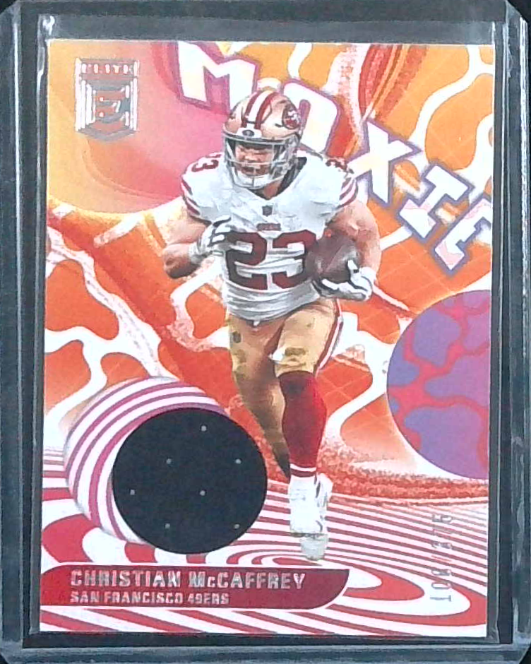 CHRISTIAN MCCAFFREY 2023 DONRUSS ELITE MOXIE PATCH 49ERS /375