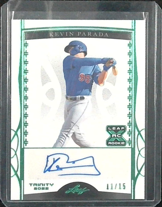 2022 Leaf Trinity Kevin Parada BA-KP1 XRC Geen Foil Auto /15