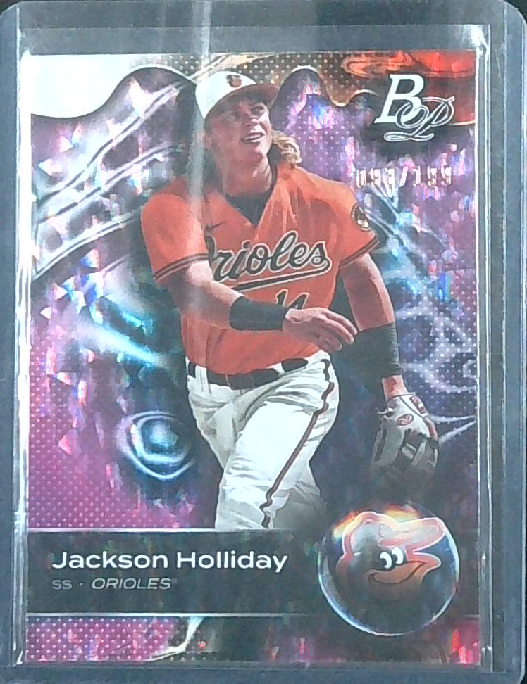 2023 bowman platinum Jackson Holliday Pink Ice Foil /199