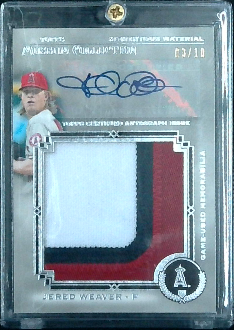 2013 Topps Museum Collection Jered Weaver Patch Auto /10