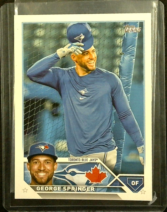 GEORGE SPRINGER 2023 TOPPS #414 GOLDEN MIRROR IMAGE PHOTO VARIATION SSP