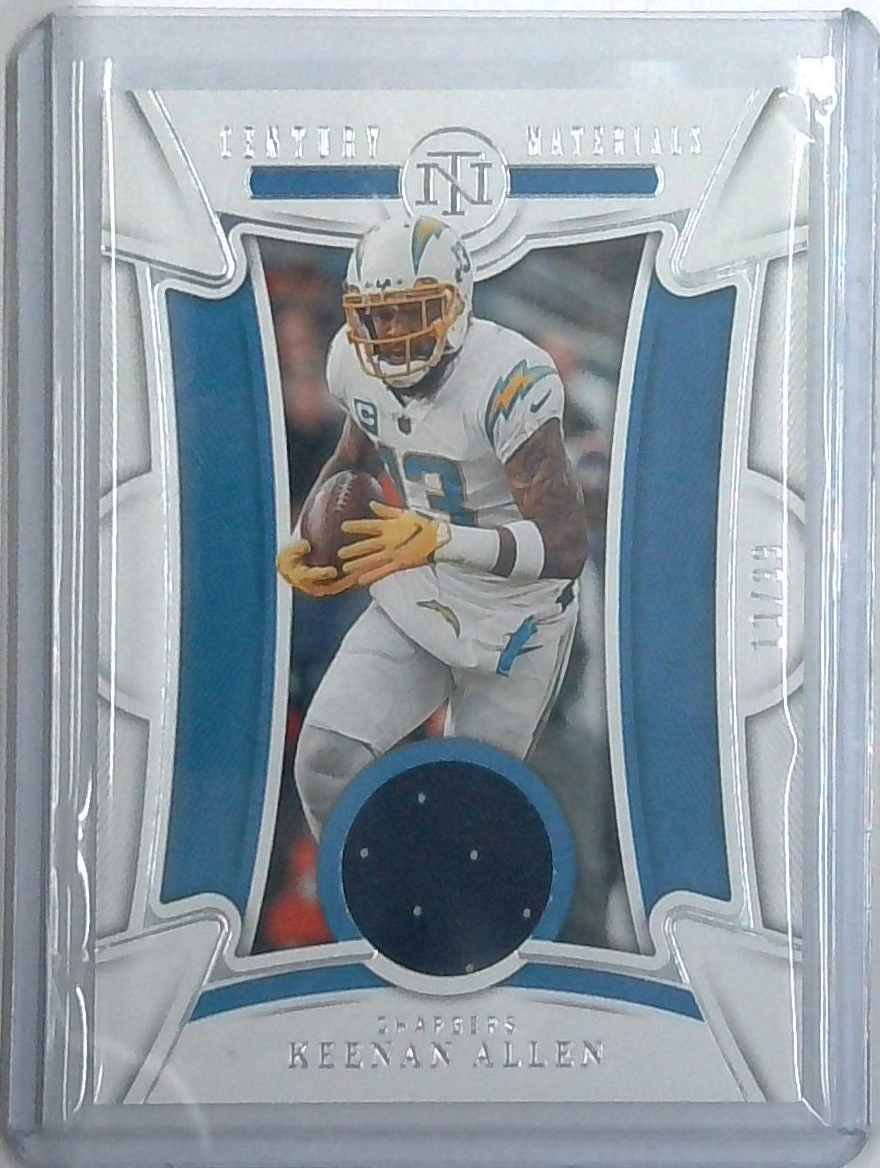 2022 National Treasures Keenan Allen Century Materials Relic #d /99