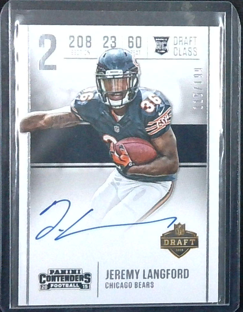 2015 Contenders Jeremy Langford Rookie Auto /199