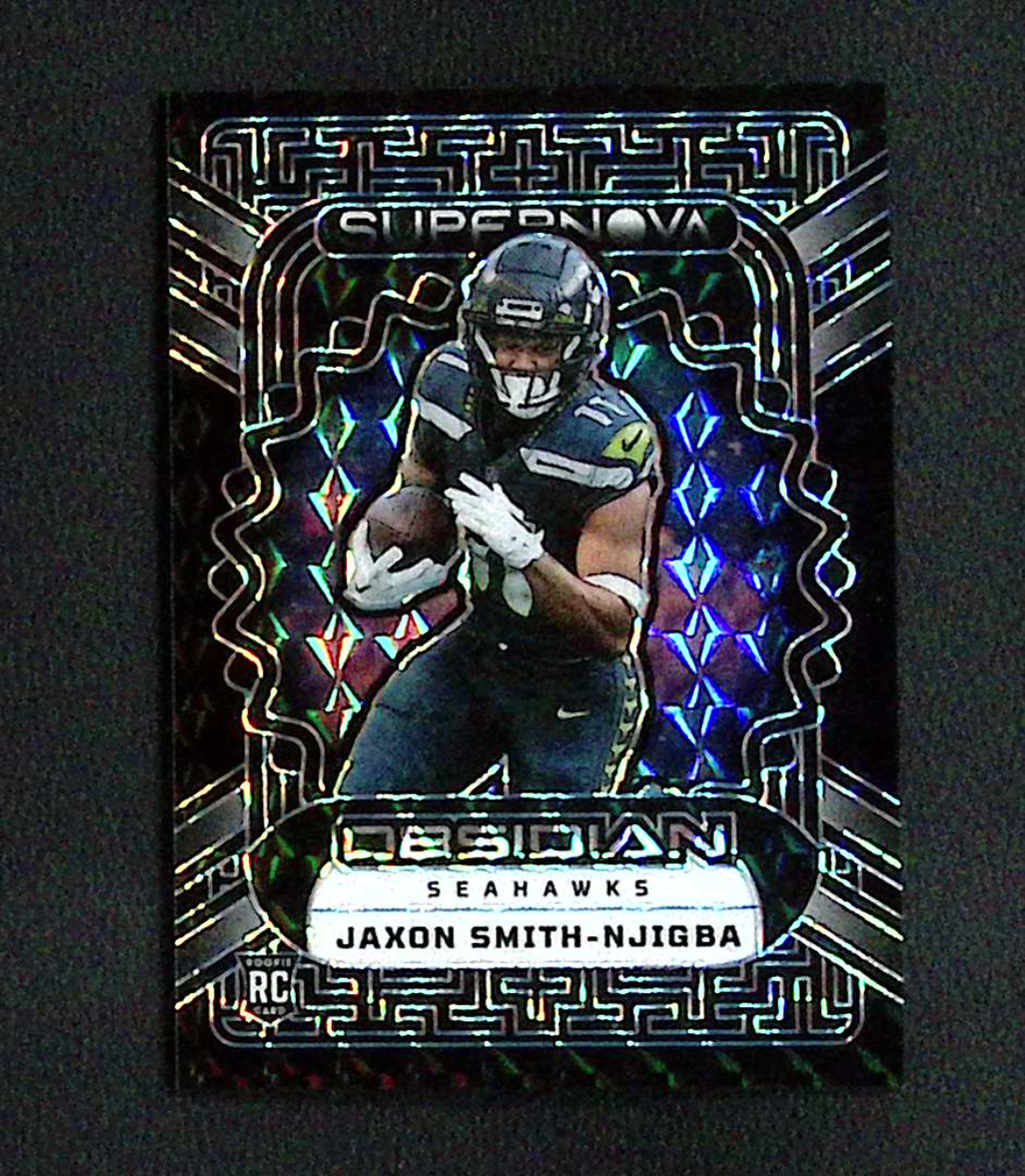 2023 Obsidian Jaxon Smith-Njigba Supernova Blue Finite Electric Etch 1/1 Rookie