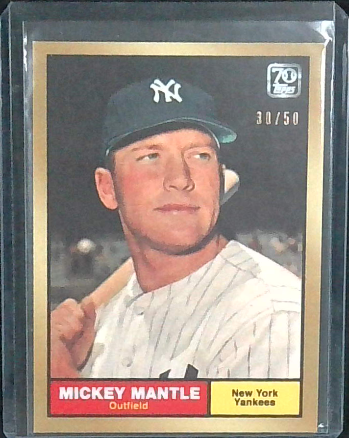 Mickey Mantle 2021 Topps X Mickey Mantle Gold #22 1961 /50