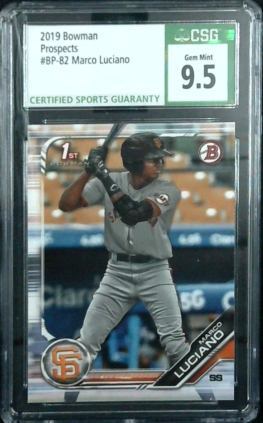 2019 Bowman Marco Luciano 1st Prospect CSG 9.5