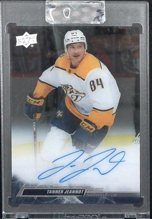 Tanner Jeannot 2022-23 UD Clear Cut Auto Nashville Predators