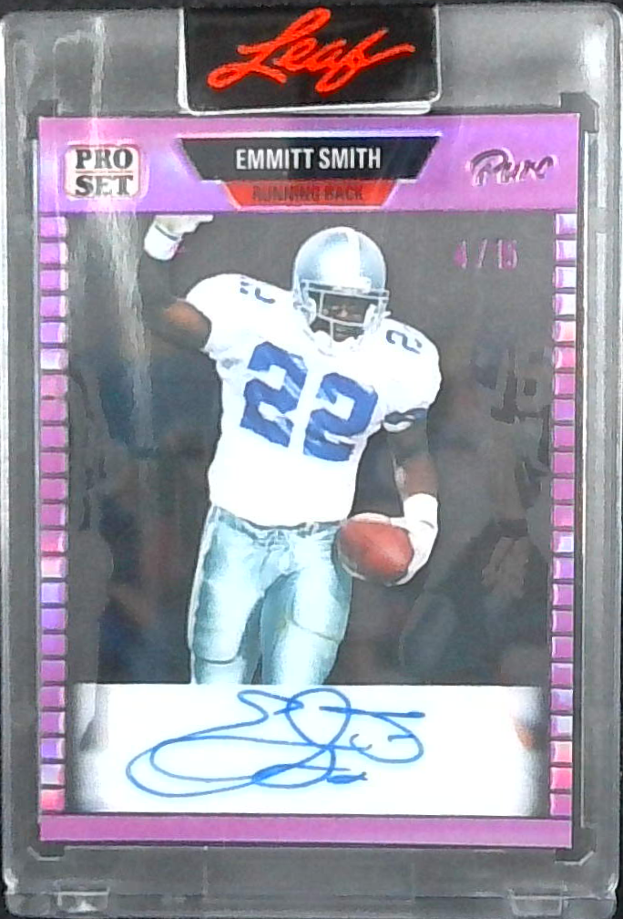 2023 Leaf Pro Set Pure Emmitt Smith Auto 4/15 Cowboys