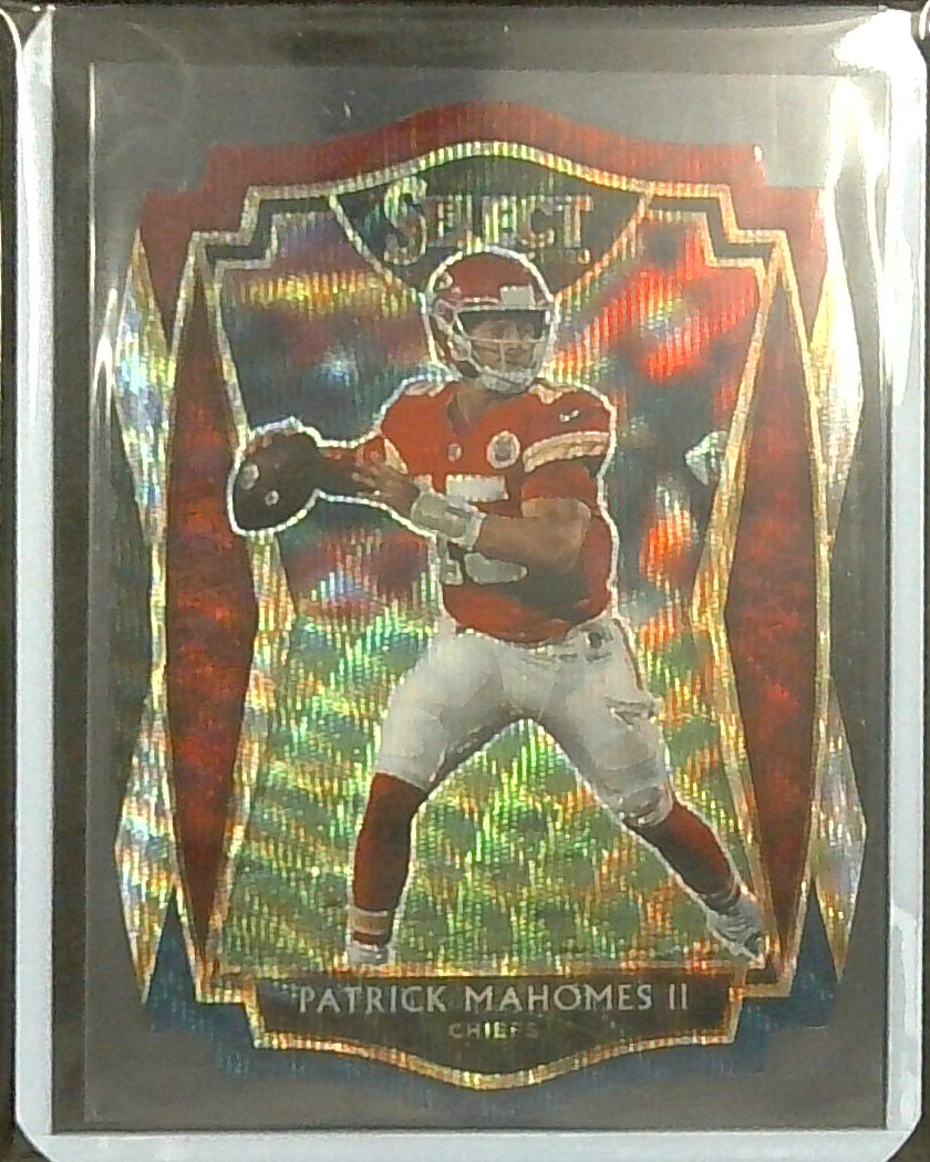 2020 Panini Select- Patrick Mahomes Premier Level Die Cut Red Silver Blue Chiefs