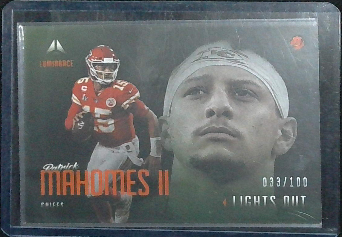 2021 Luminance Patrick Mahomes II Orange Lights Out /100