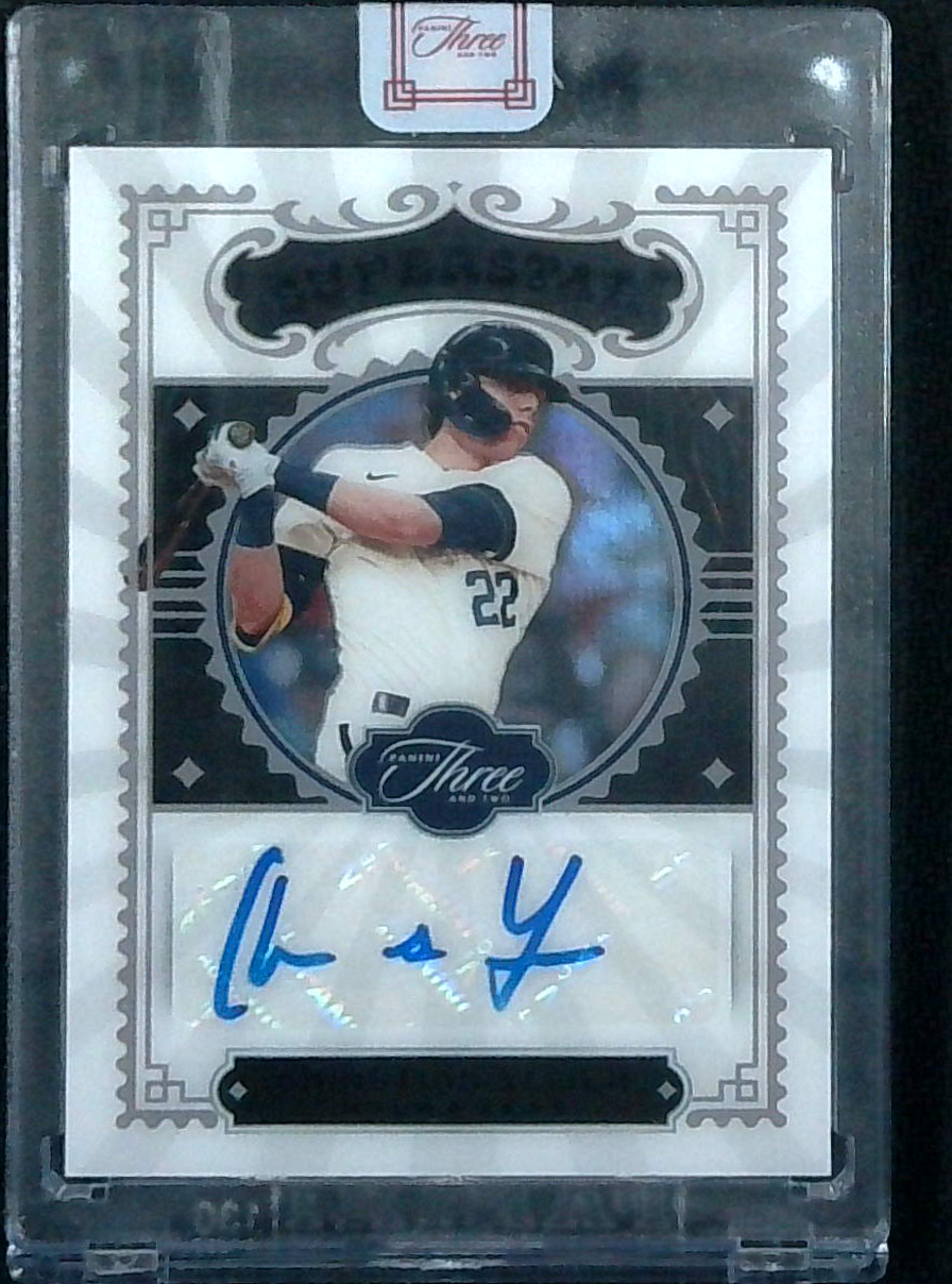 2022 Panini Three and Two CHRISTIAN YELICH Auto /10