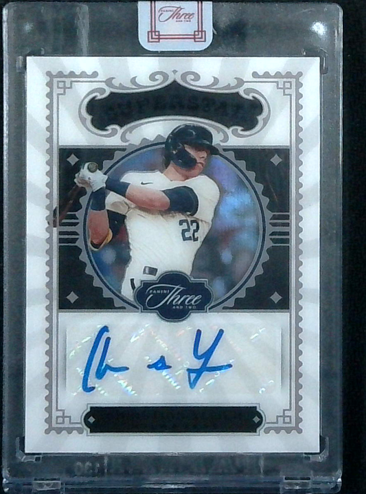 2022 Panini Three and Two CHRISTIAN YELICH Auto /10