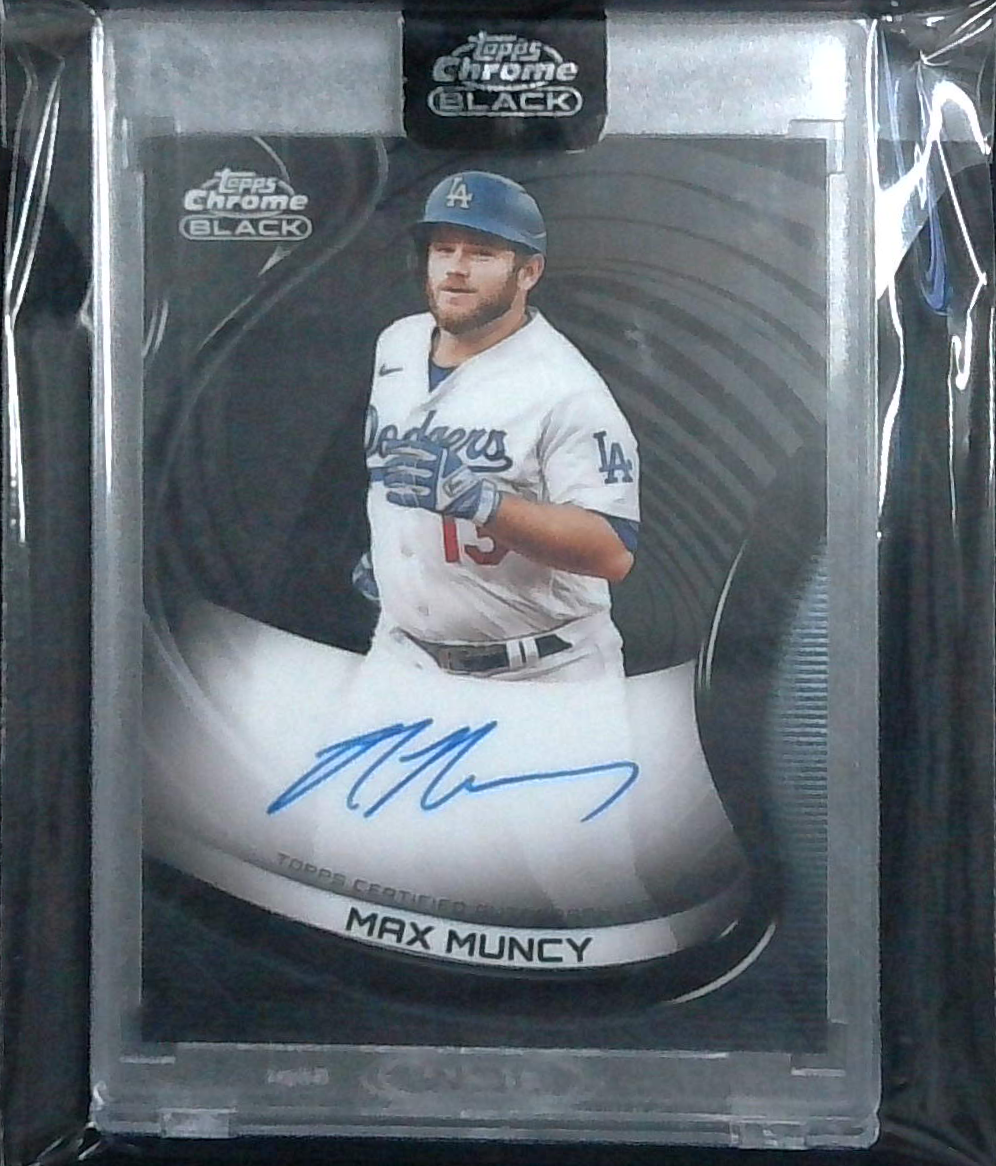 2022 Topps Chrome Black Max Muncy Auto Los Angeles Dodgers