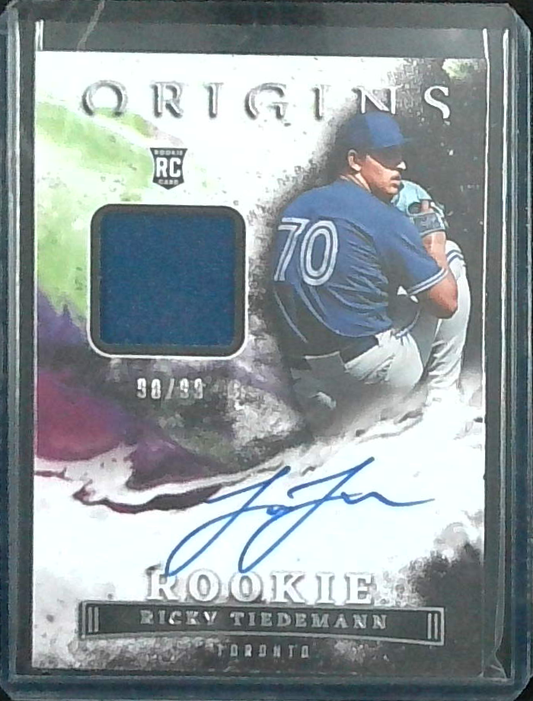 2023 CHRONICLES RICKY TIEDEMANN ORIGINS AUTO RELIC 98/99 BLUE JAYS