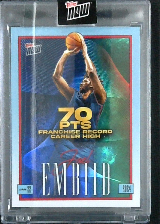 2024 Topps Now Joel Embiid 70pt Game