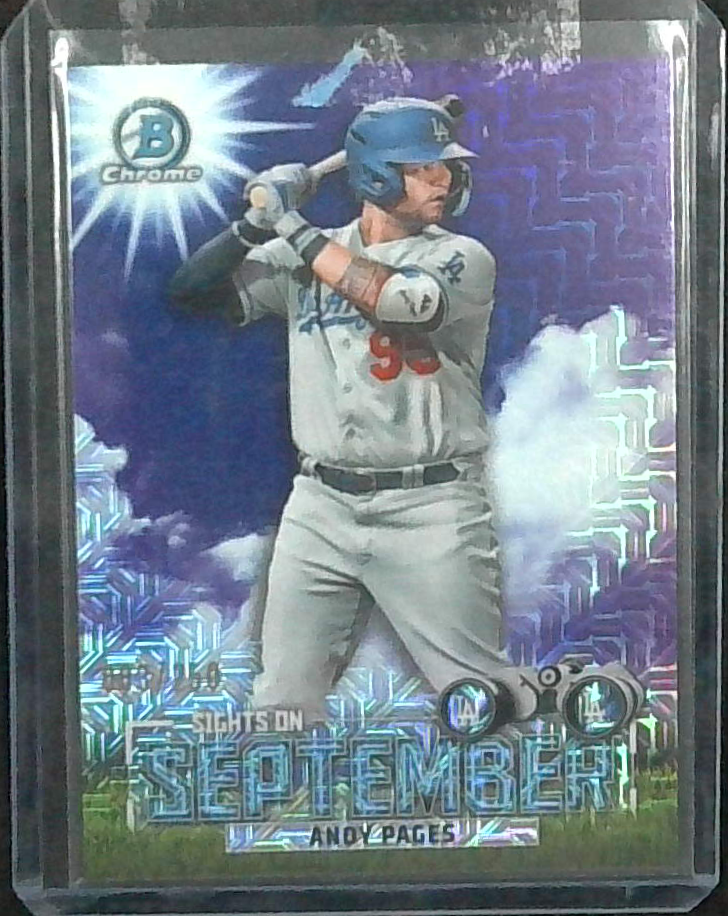 2023 Bowman Chrome Andy Pages Sights On September Purple Mojo /250