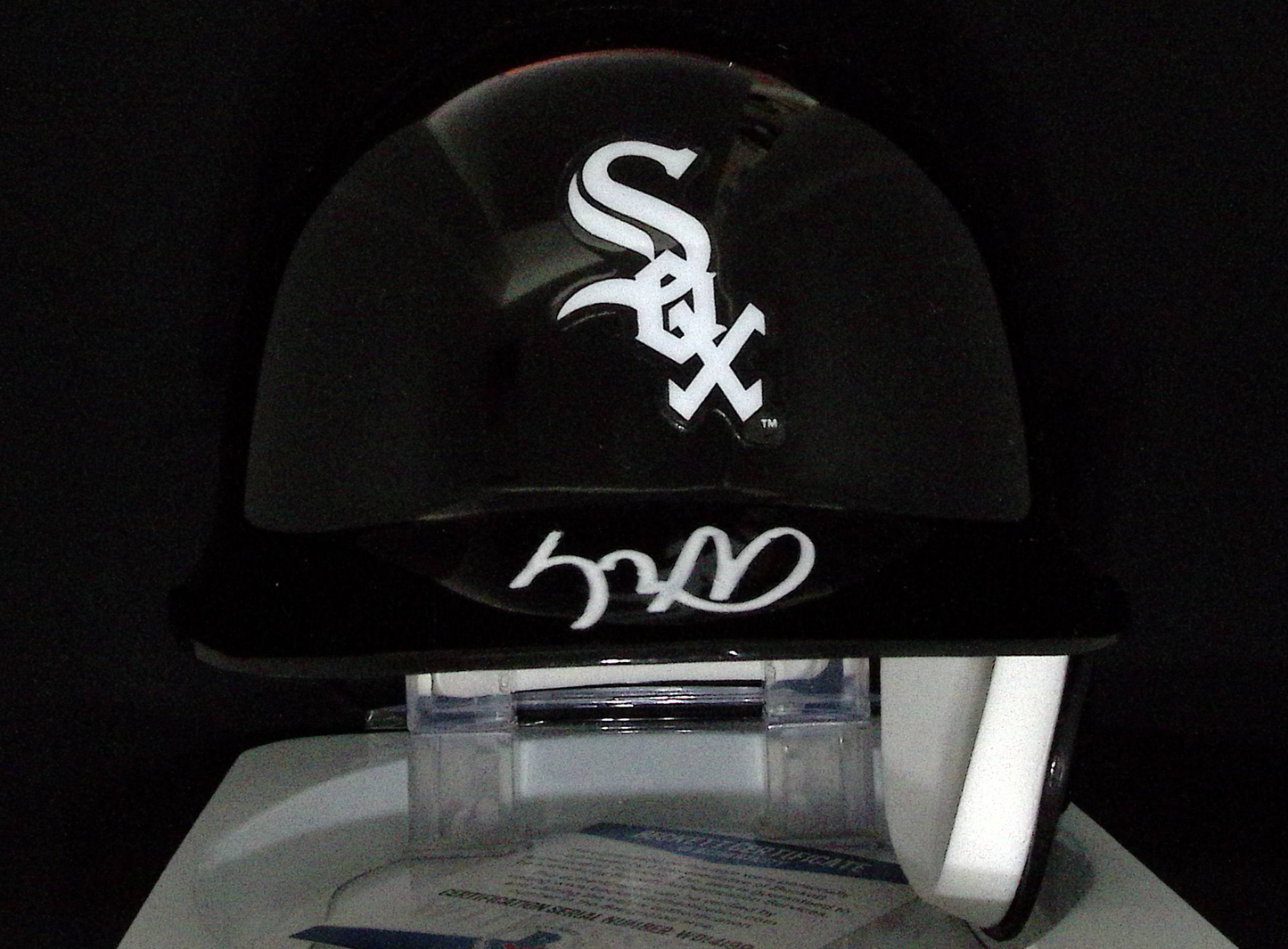 Luis Robert Signed Mini Helmet White Sox