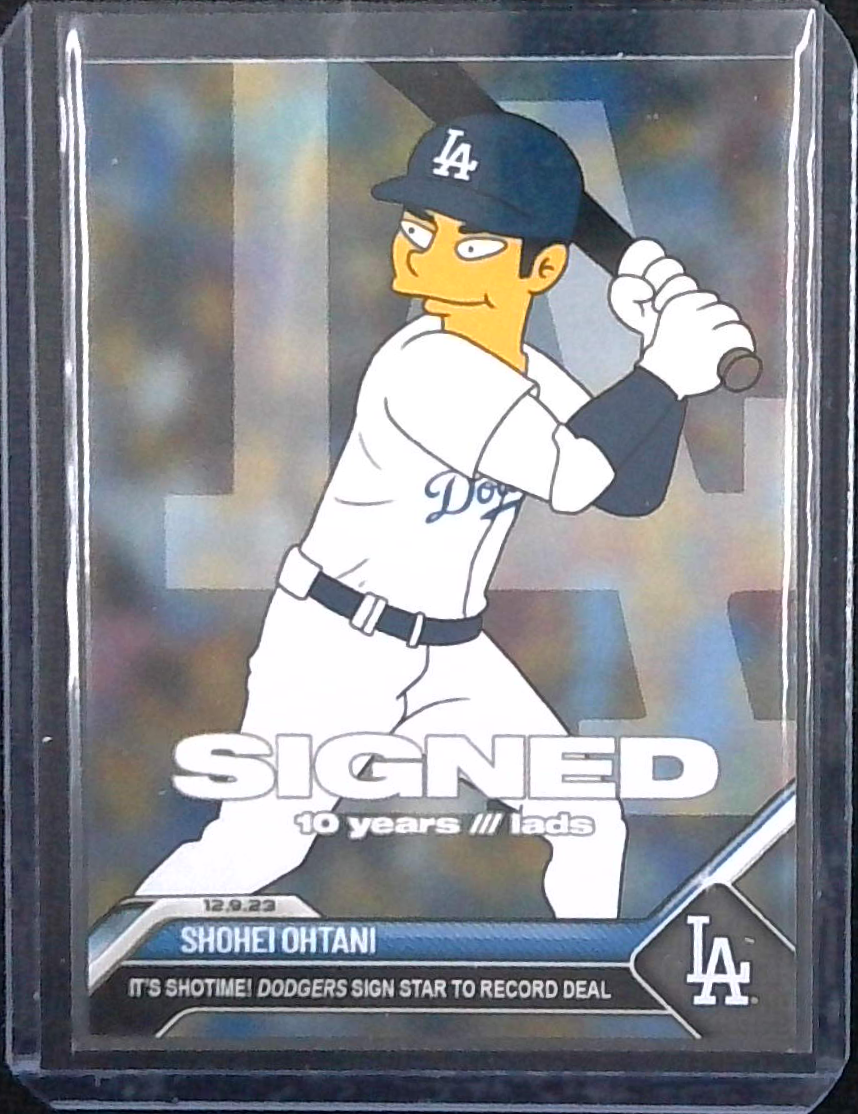 Shohei Ohtani Simpsons Custom Dodgers Card