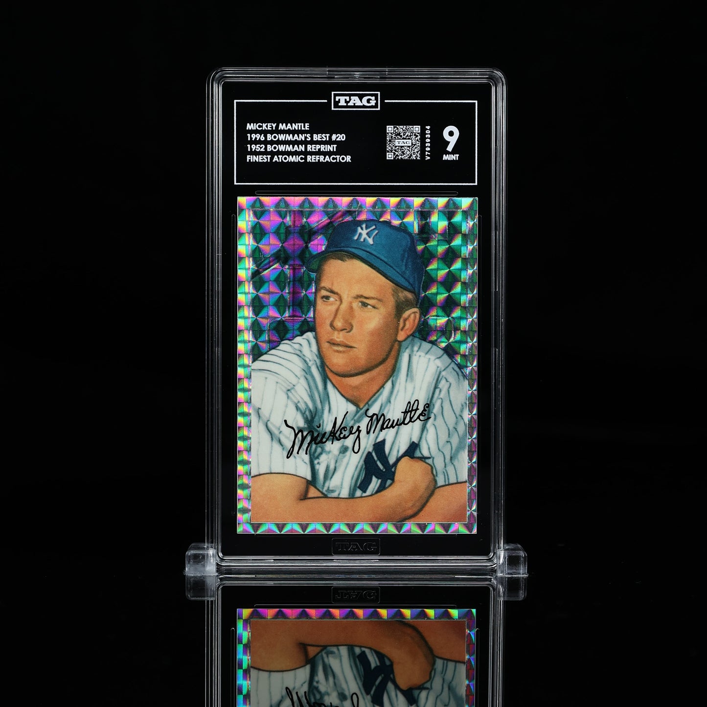 1996 Bowman's Best #20 1952 Bowman Reprint Finest Atomic Refractor TAG 9